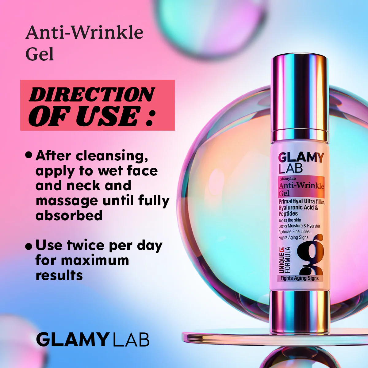 GLAMY LAB AntiWrinkles Gel  50 gm - Image 5