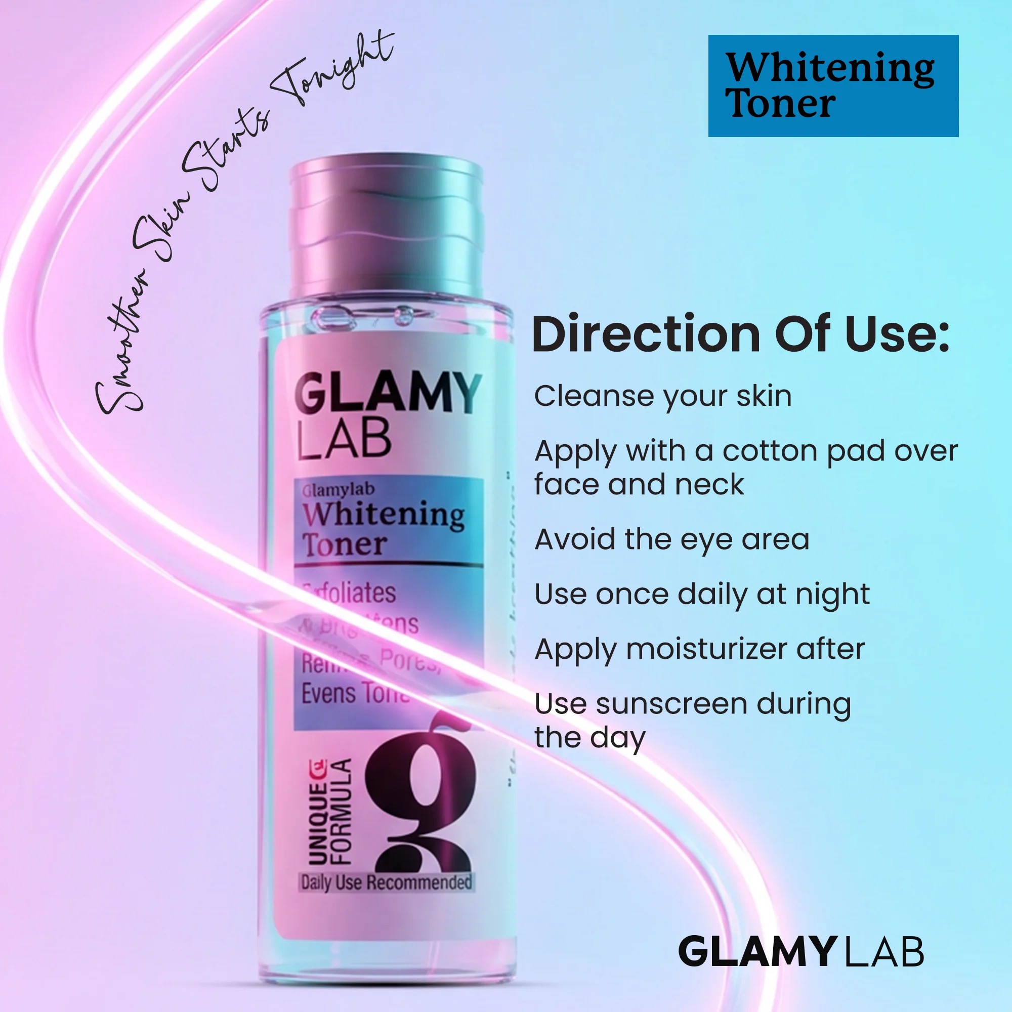 Glamy Lab Whitening Toner 200ml - Image 5