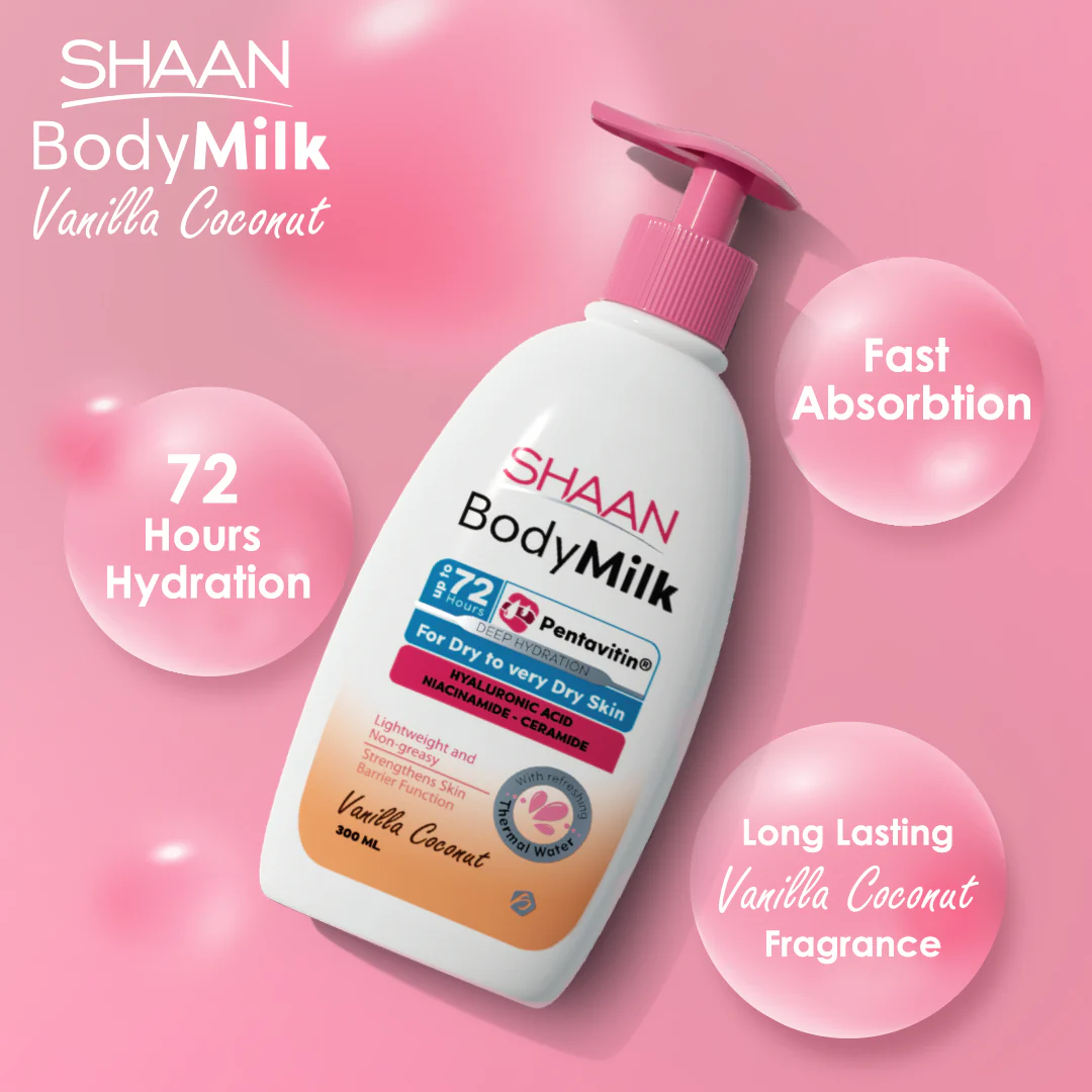 Shaan Body Milk Vanilla Coconut 300 ml - Image 3