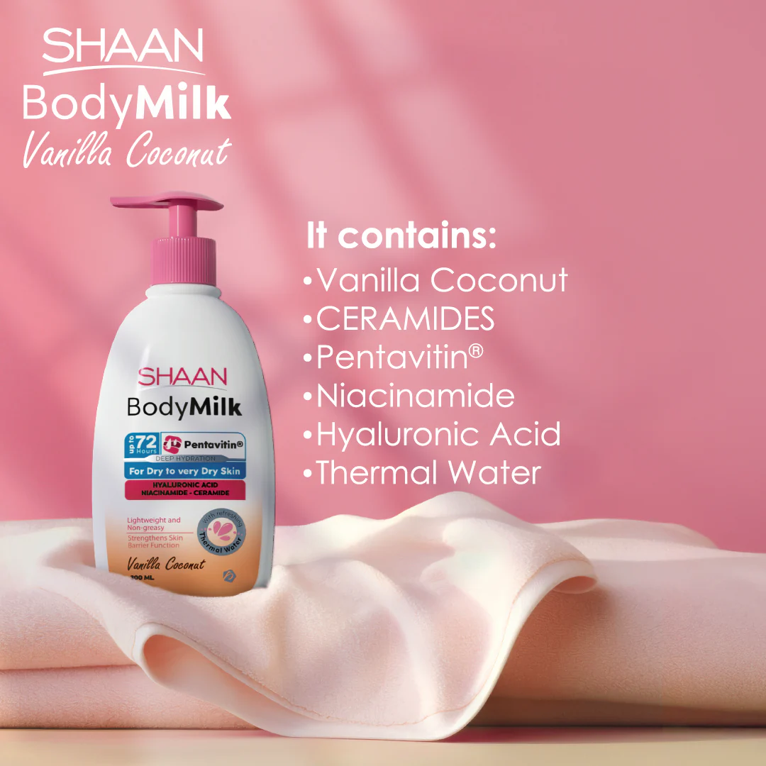 Shaan Body Milk Vanilla Coconut 300 ml - Image 4