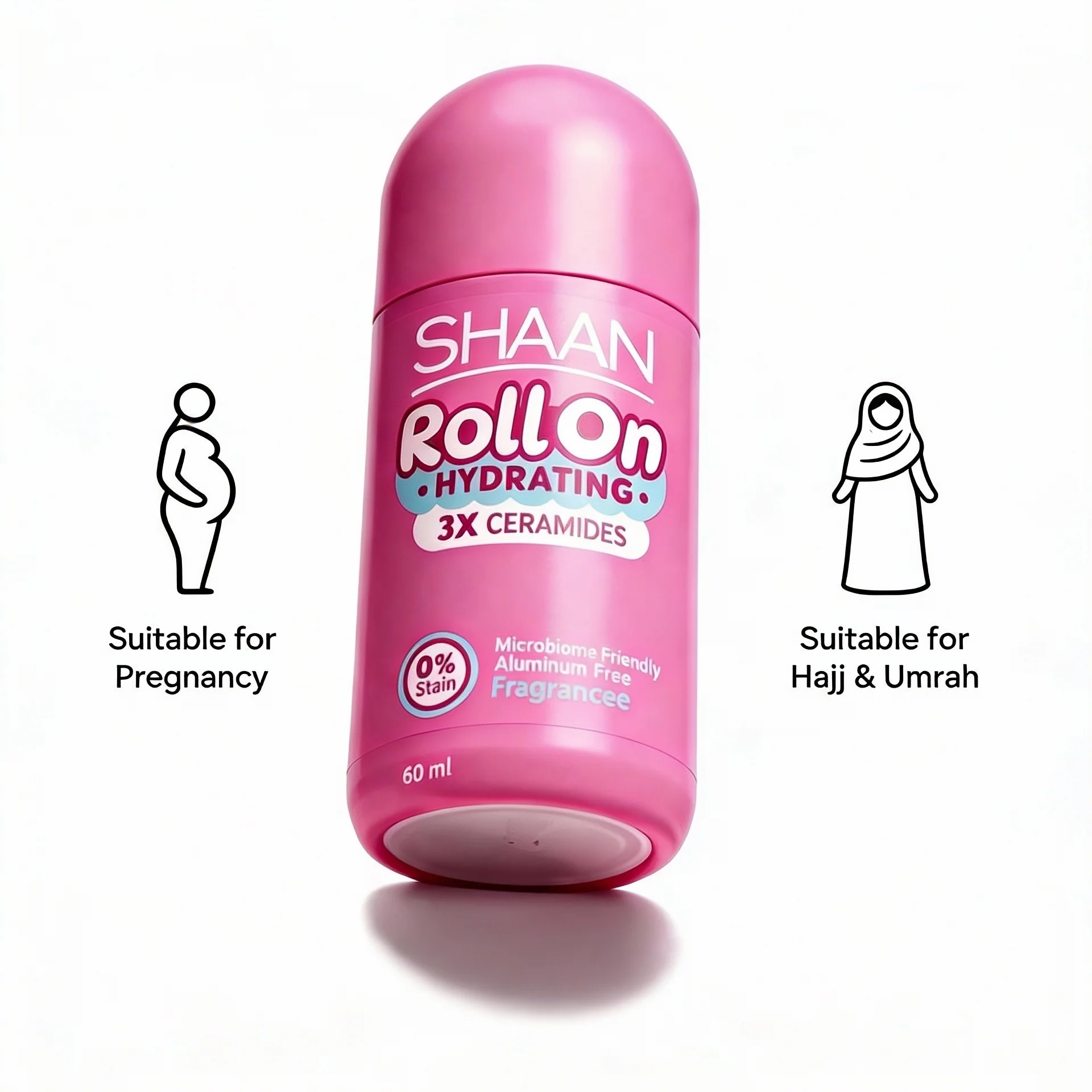 Shaan Hydrating Roll on Fragrance Free 60ml - Image 3
