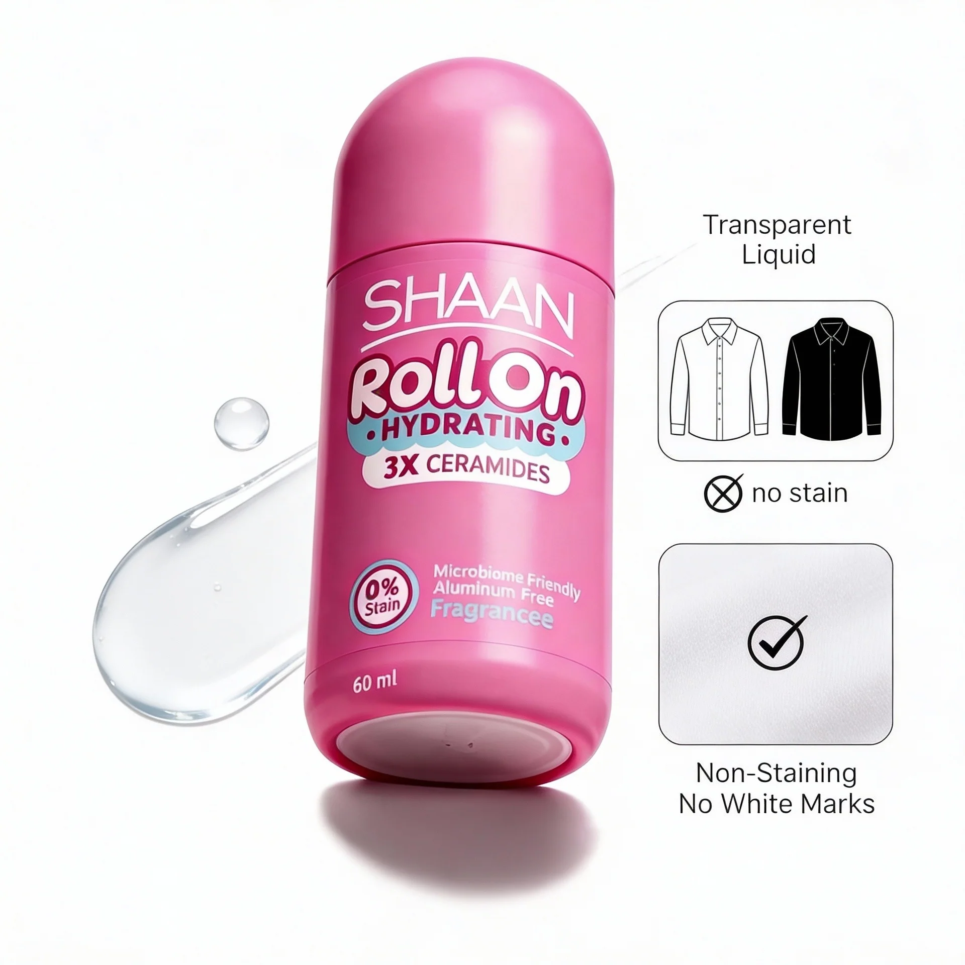 Shaan Hydrating Roll on Fragrance Free 60ml - Image 4