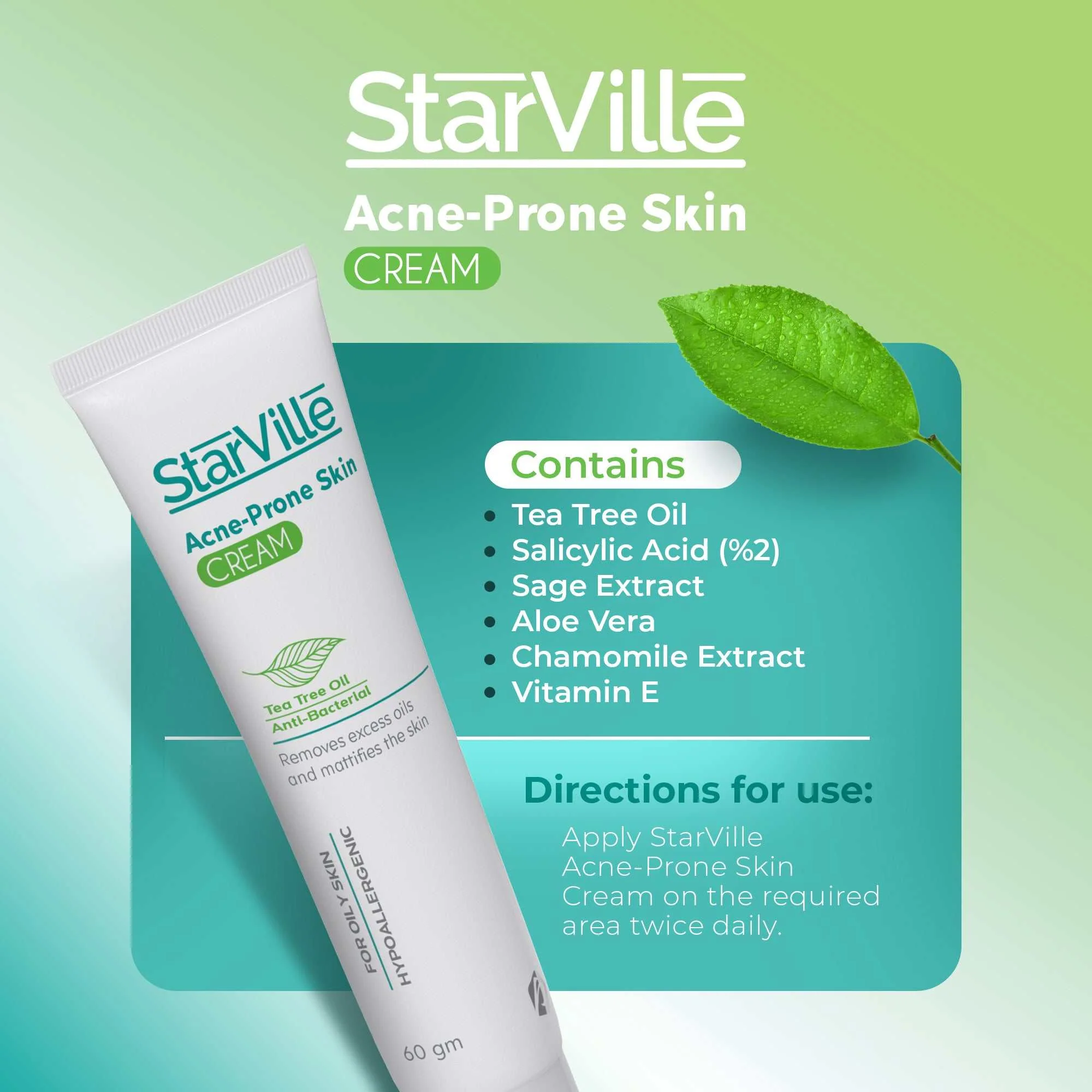 Starville Acne Prone Skin Cream 60 gm - Image 4