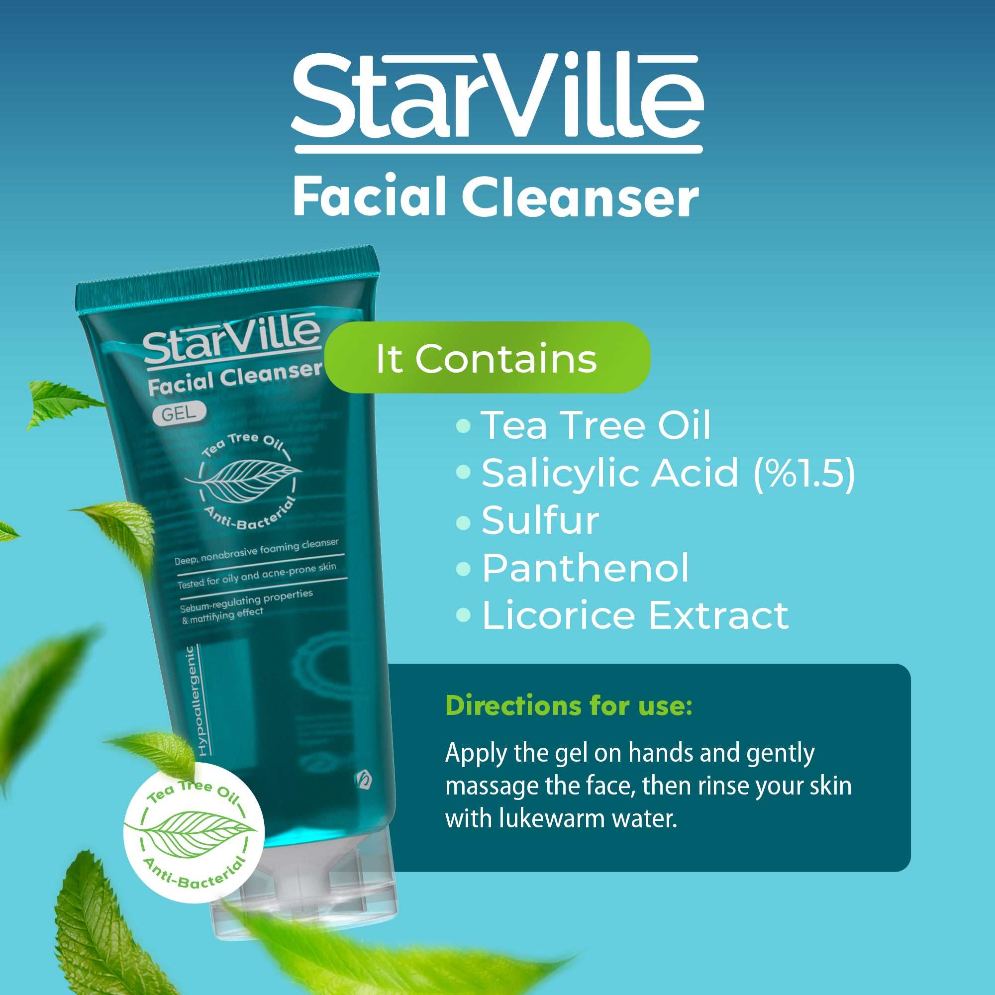 Starville Acne Prone Skin Facial Cleanser 100 ml - Image 4