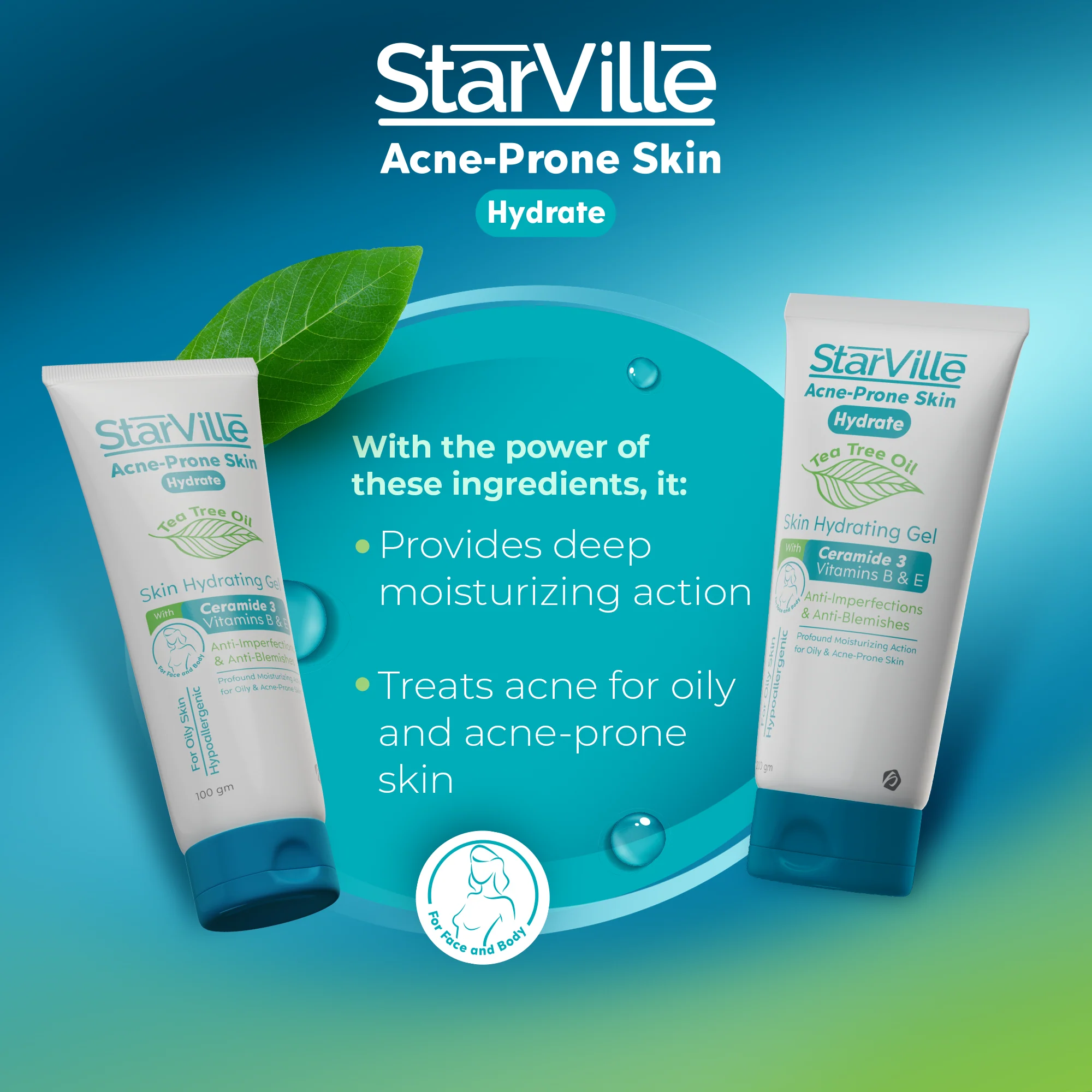 Starville Acne-Prone Skin Hydrating 100 gm - Image 4