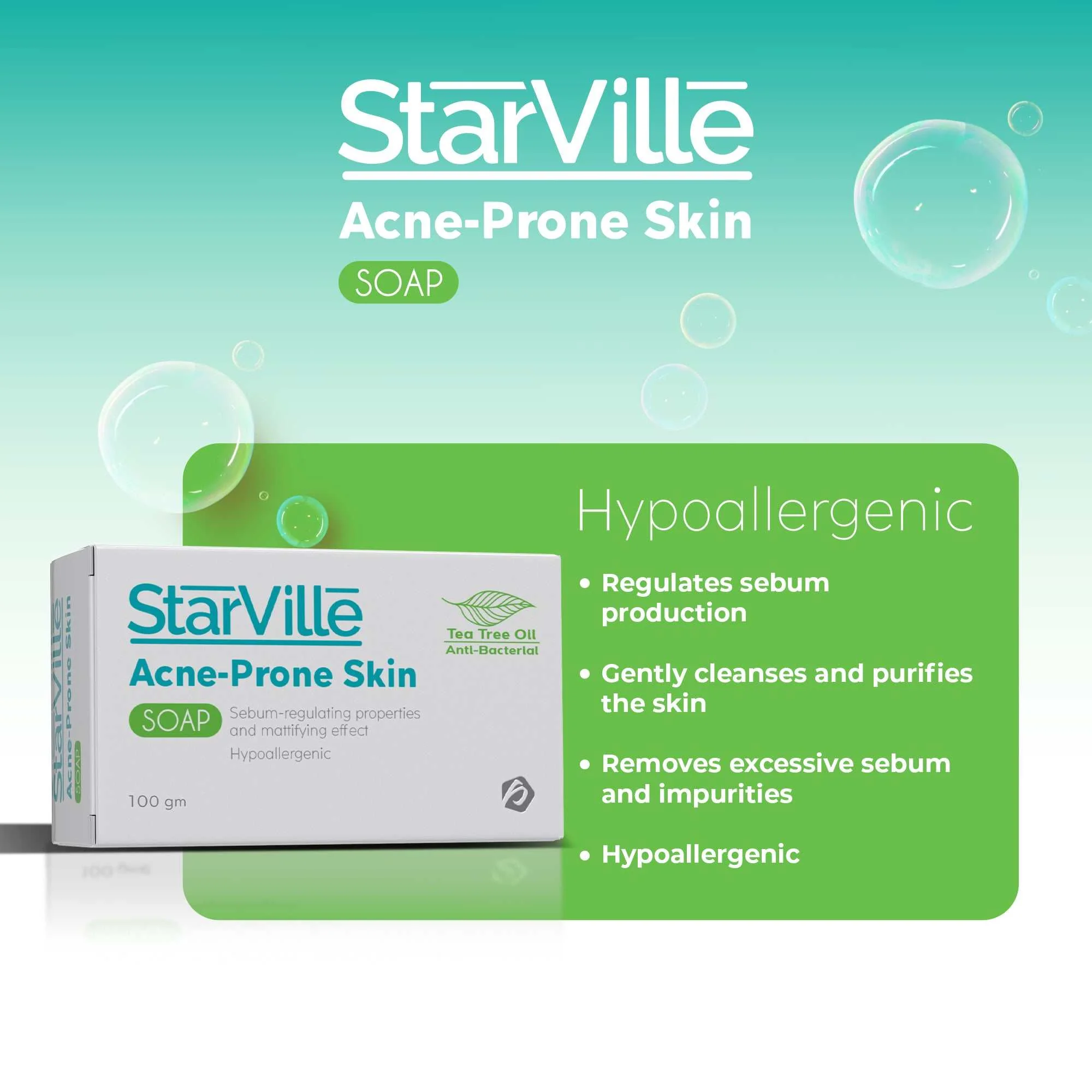 Starville Acne Prone Skin Soap 100 gm - Image 3