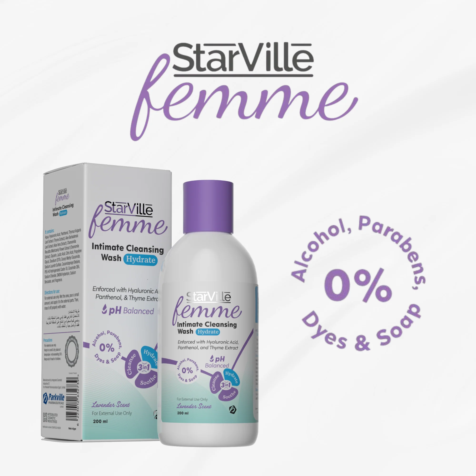 StarVille Femme Intimate Cleansing Wash Hydrate 200 ml - Image 6