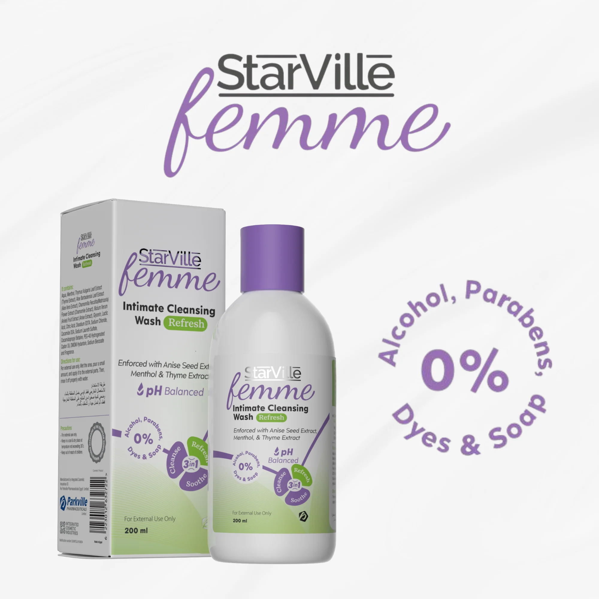 StarVille Femme Intimate Cleansing Wash Refresh 200 ml - Image 6