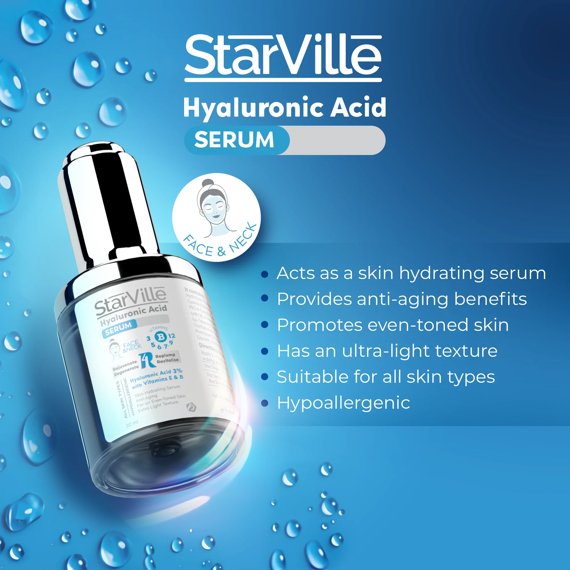 StarVille Hyaluronic Acid Serum 30 gm - Image 3