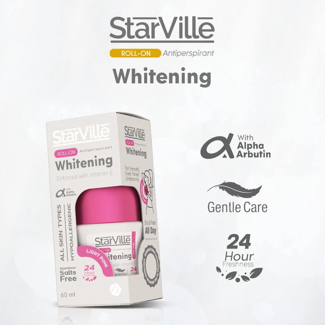 Starville Whitening Roll on Light Pink with Coconut Scent 60 ml - Image 6